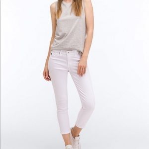 AG ADRIANO GOLDSCHMIED The Stilt Crop Cigarette Jean White